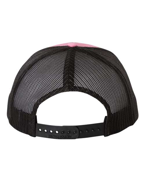 Richardson 112 Snapback Trucker Cap #color_Hot Pink/ Black