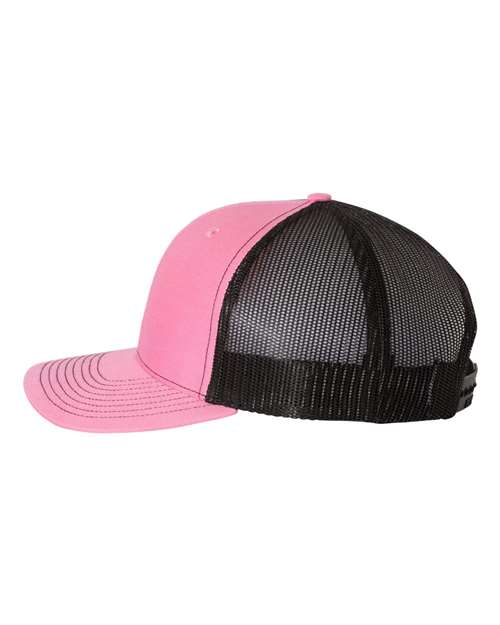 Richardson 112 Snapback Trucker Cap #color_Hot Pink/ Black