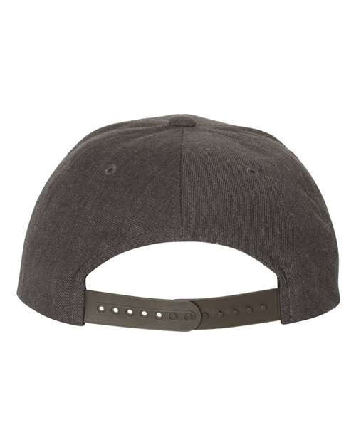Yupoong 6089 Adult 6-Panel Structured Flat Visor ClassicSnapback #color_DARK HEATHER