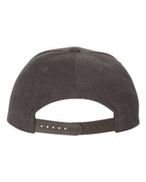 Yupoong 6089 Adult 6-Panel Structured Flat Visor ClassicSnapback #color_DARK HEATHER