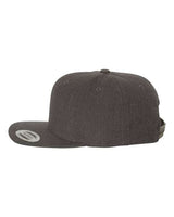Yupoong 6089 Adult 6-Panel Structured Flat Visor ClassicSnapback #color_DARK HEATHER