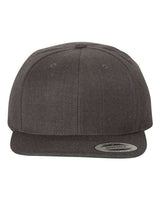 Yupoong 6089 Adult 6-Panel Structured Flat Visor ClassicSnapback #color_DARK HEATHER
