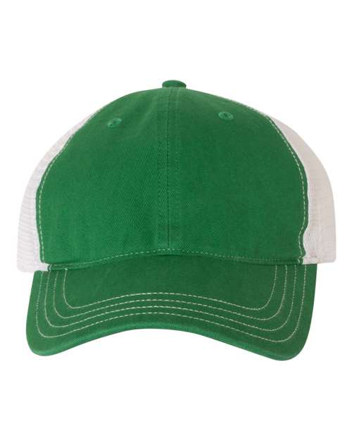 Richardson 111 Garment-Washed Trucker Cap #color_Kelly/ White