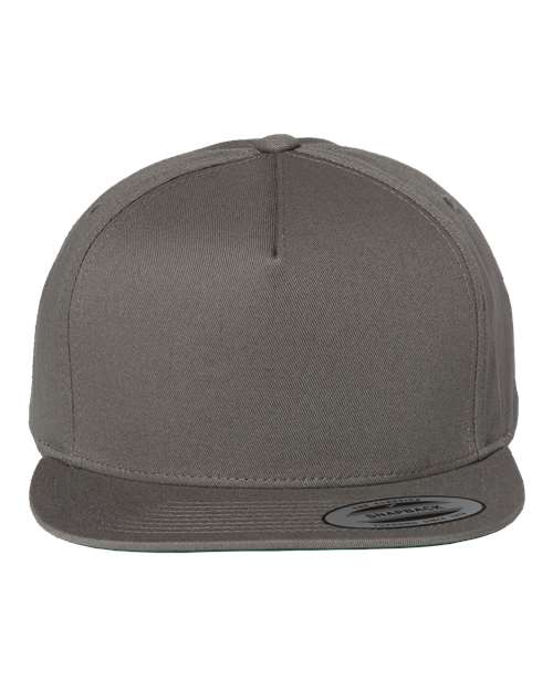 Yupoong Y6007 Adult 5-Panel Cotton Twill Snapback Cap #color_DARK GREY