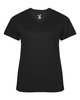 Badger 4062 Ultimate SoftLock Women's V-Neck T-Shirt #color_Black
