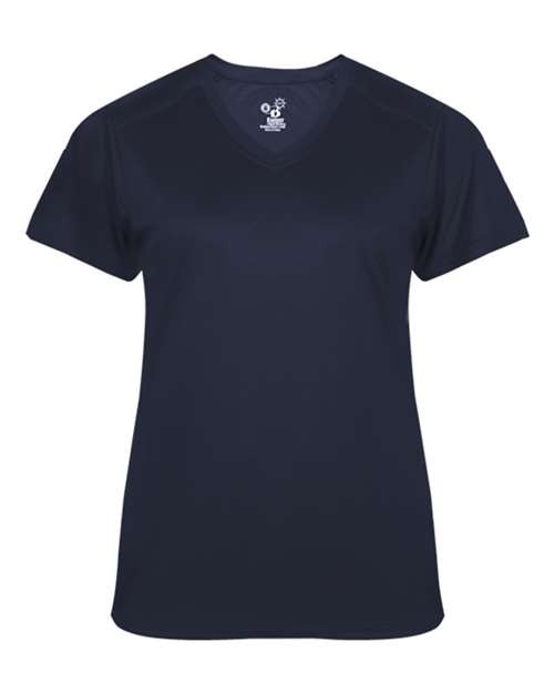 Badger 4062 Ultimate SoftLock Women's V-Neck T-Shirt #color_Navy