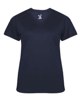 Badger 4062 Ultimate SoftLock Women's V-Neck T-Shirt #color_Navy