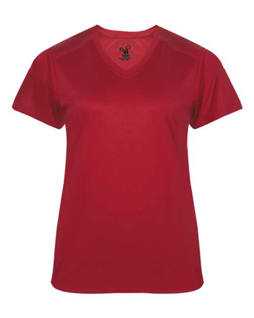 Badger 4062 Ultimate SoftLock Women's V-Neck T-Shirt #color_Red