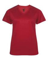 Badger 4062 Ultimate SoftLock Women's V-Neck T-Shirt #color_Red