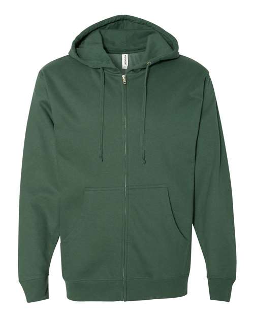 Independent Trading Co. SS4500Z Midweight Full-Zip Hooded Sweatshirt #color_Alpine Green