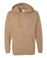 Independent Trading Co. SS4500Z Midweight Full-Zip Hooded Sweatshirt #color_Sandstone