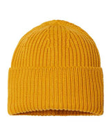 Atlantis Headwear OAK Sustainable Chunky Rib Cuffed Beanie #color_Mustard Yellow