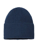 Atlantis Headwear OAK Sustainable Chunky Rib Cuffed Beanie #color_Navy
