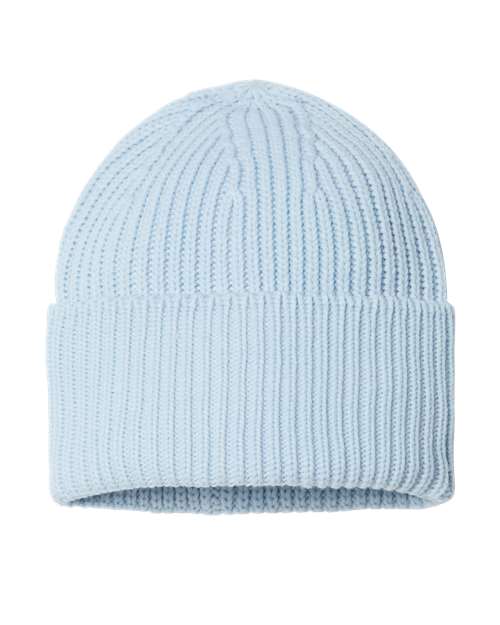Atlantis Headwear OAK Sustainable Chunky Rib Cuffed Beanie #color_Light Blue