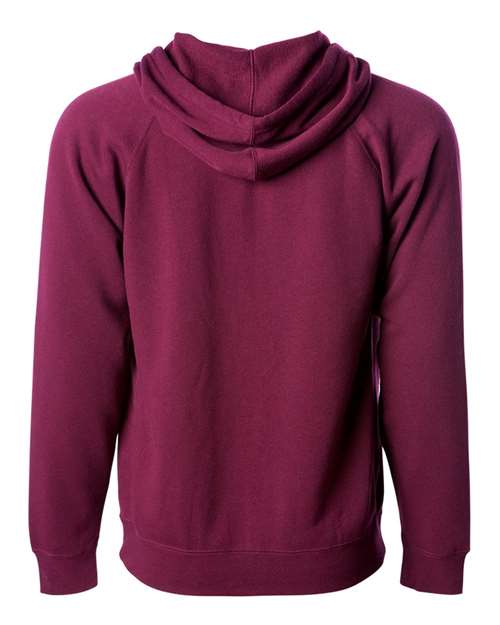 Independent Trading Co. PRM33SBZ Special Blend Raglan Full-Zip Hooded Sweatshirt #color_Maroon