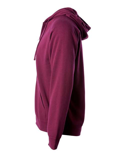 Independent Trading Co. PRM33SBZ Special Blend Raglan Full-Zip Hooded Sweatshirt #color_Maroon