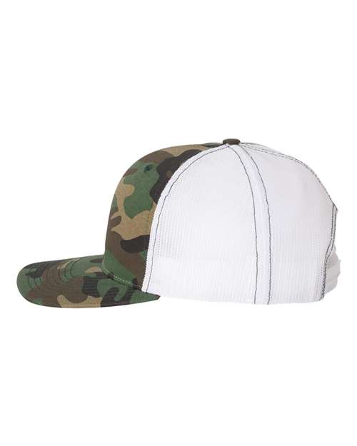 Richardson 112P Printed Trucker Cap #color_Army Camo/ White