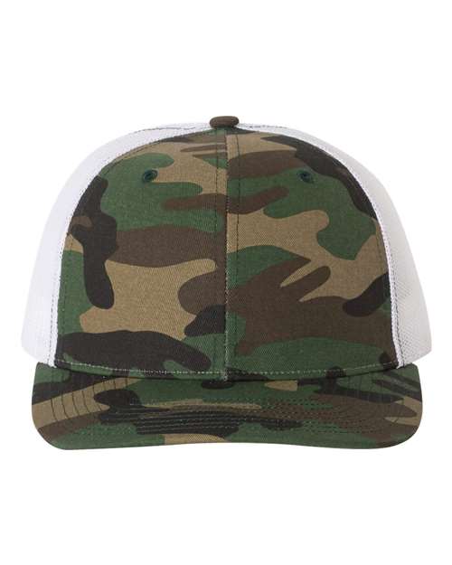 Richardson 112P Printed Trucker Cap #color_Army Camo/ White