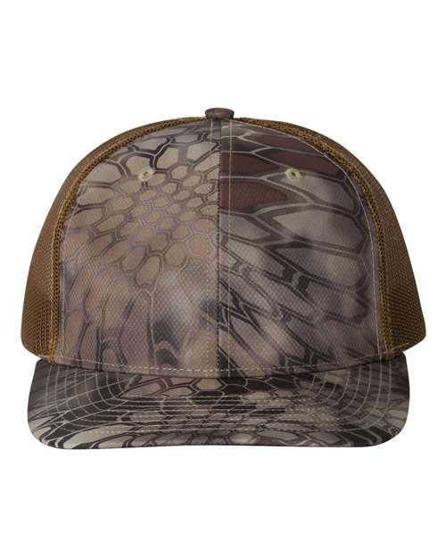 Richardson 112P Printed Trucker Cap #color_Kryptek Highlander - Buck