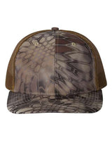 Richardson 112P Printed Trucker Cap #color_Kryptek Highlander - Buck