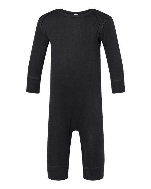 Rabbit Skins 4412 Infant Baby Rib Coverall #color_BLACK