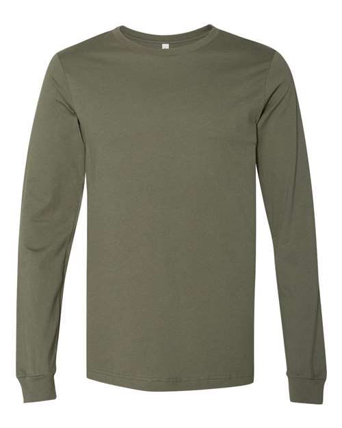 Bella + Canvas 3501 Unisex Jersey Long-Sleeve T-Shirt #color_MILITARY GREEN