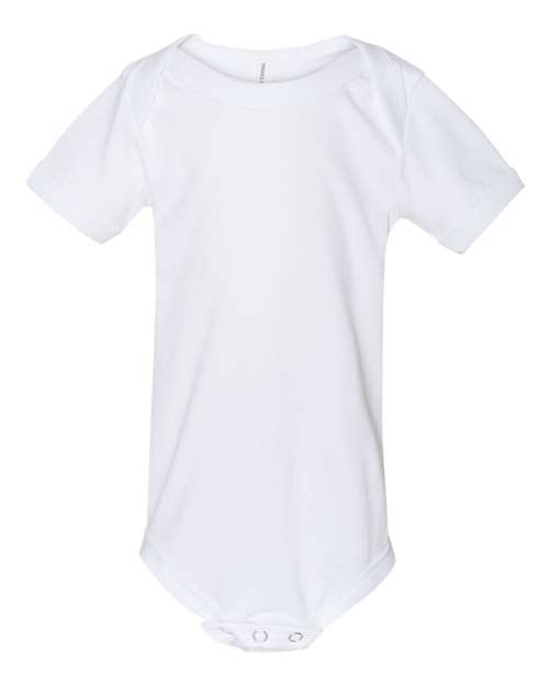 Bella + Canvas 100B Infant Jersey Short-Sleeve One-Piece #color_WHITE
