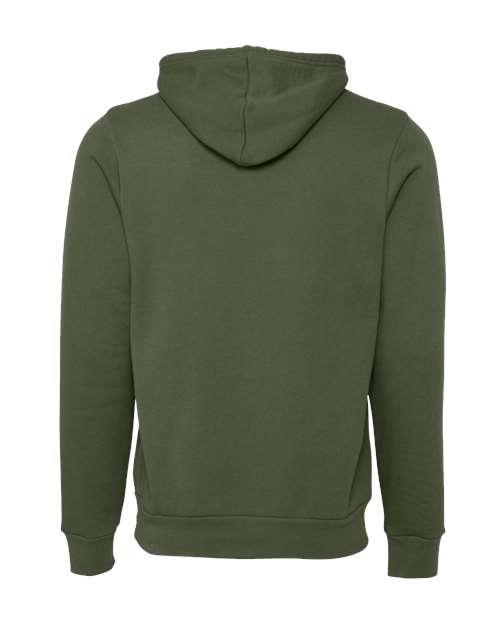 Bella + Canvas 3719 Unisex Sponge Fleece Pullover Hooded Sweatshirt #color_MILITARY GREEN