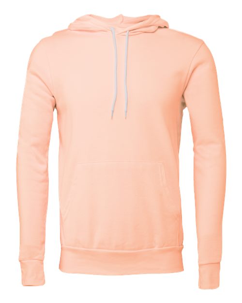 Bella + Canvas 3719 Unisex Sponge Fleece Pullover Hooded Sweatshirt #color_PEACH