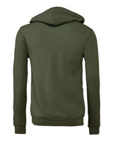 Bella + Canvas 3739 Unisex Poly-Cotton Fleece Full-Zip Hooded Sweatshirt #color_MILITARY GREEN
