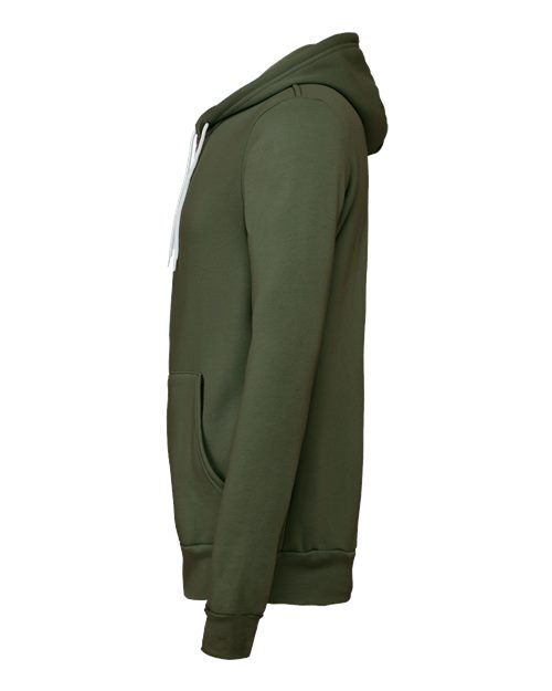 Bella + Canvas 3739 Unisex Poly-Cotton Fleece Full-Zip Hooded Sweatshirt #color_MILITARY GREEN