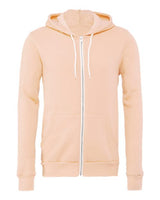 Bella + Canvas 3739 Unisex Poly-Cotton Fleece Full-Zip Hooded Sweatshirt #color_PEACH