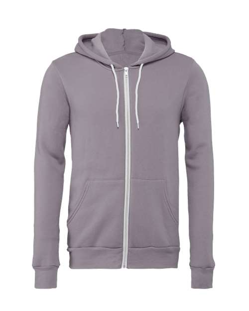 Bella + Canvas 3739 Unisex Poly-Cotton Fleece Full-Zip Hooded Sweatshirt #color_STORM