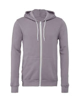 Bella + Canvas 3739 Unisex Poly-Cotton Fleece Full-Zip Hooded Sweatshirt #color_STORM