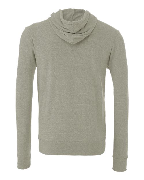 Bella + Canvas 3739 Unisex Poly-Cotton Fleece Full-Zip Hooded Sweatshirt #color_HEATHER STONE