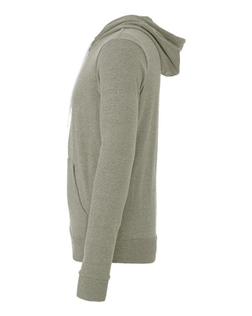 Bella + Canvas 3739 Unisex Poly-Cotton Fleece Full-Zip Hooded Sweatshirt #color_HEATHER STONE