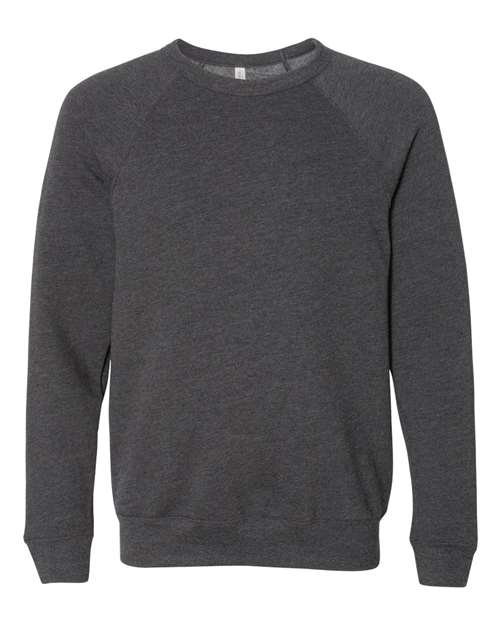Bella + Canvas 3901 Unisex Sponge Fleece Crewneck Sweatshirt #color_DARK GREY HTHR