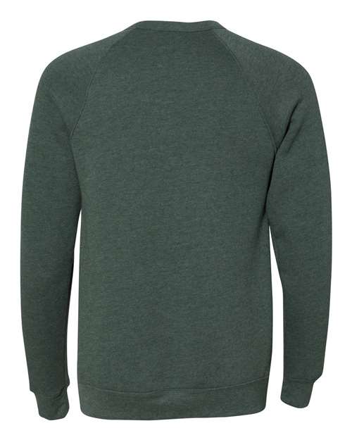 Bella + Canvas 3901 Unisex Sponge Fleece Crewneck Sweatshirt #color_HEATHER FOREST
