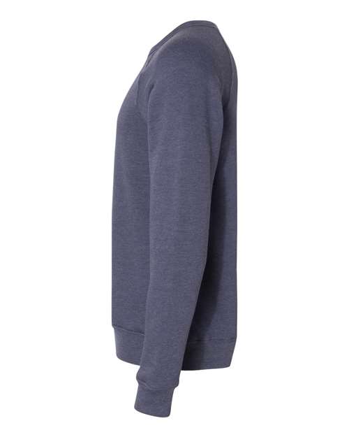 Bella + Canvas 3901 Unisex Sponge Fleece Crewneck Sweatshirt #color_HEATHER NAVY