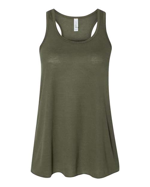 Bella + Canvas B8800 Ladies' Flowy Racerback Tank #color_MILITARY GREEN