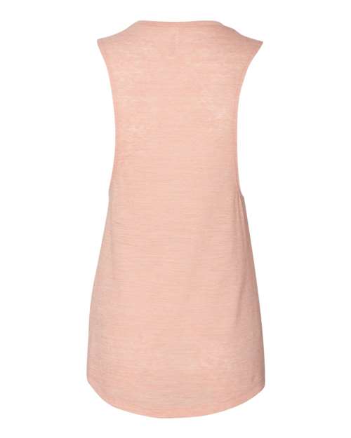 Bella + Canvas B8803 Ladies' Flowy Scoop Muscle Tank #color_PEACH SLUB