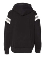 J America JA8847 Adult Vintage Athletic Hooded Sweatshirt #color_BLACK