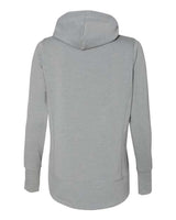 J America JA8431 Ladies' Omega Stretch Snap-Placket Hooded Sweatshirt #color_SILVER GRY TRBLN