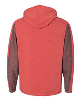 J America JA8435 Adult Omega Stretch Hooded Sweatshirt #color_RED TRIBLEND