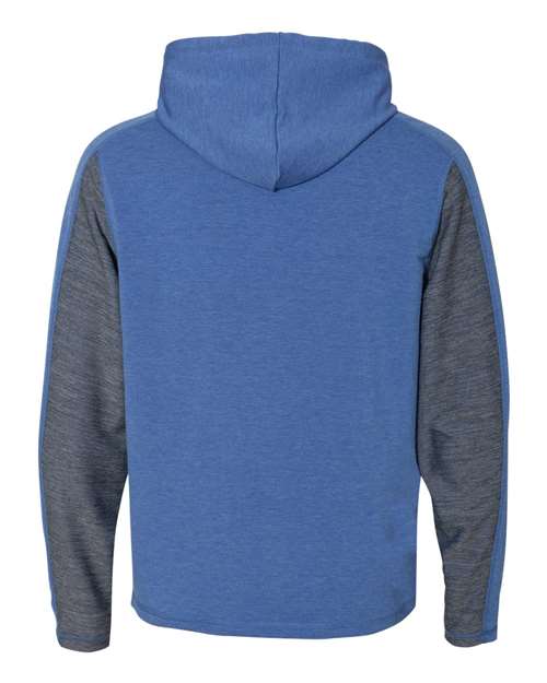 J America JA8435 Adult Omega Stretch Hooded Sweatshirt #color_ROYAL TRIBLEND