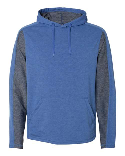 J America JA8435 Adult Omega Stretch Hooded Sweatshirt #color_ROYAL TRIBLEND