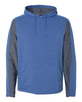 J America JA8435 Adult Omega Stretch Hooded Sweatshirt #color_ROYAL TRIBLEND