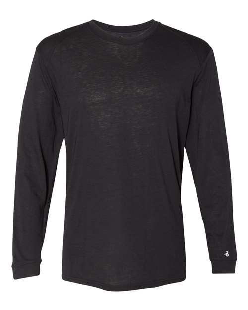 Badger 4944 Triblend Performance Long Sleeve T-Shirt #color_Black
