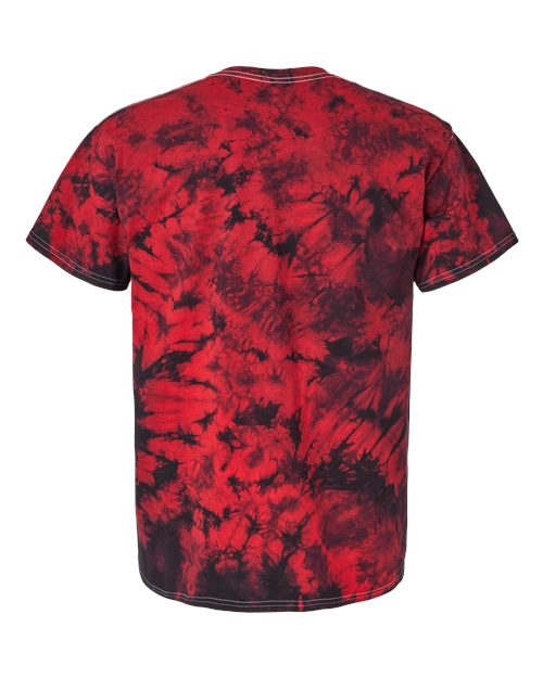 Dyenomite 200CR Crystal Tie-Dyed T-Shirt #color_Black/ Red Crystal