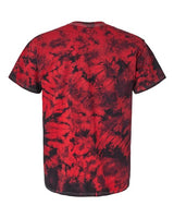 Dyenomite 200CR Crystal Tie-Dyed T-Shirt #color_Black/ Red Crystal
